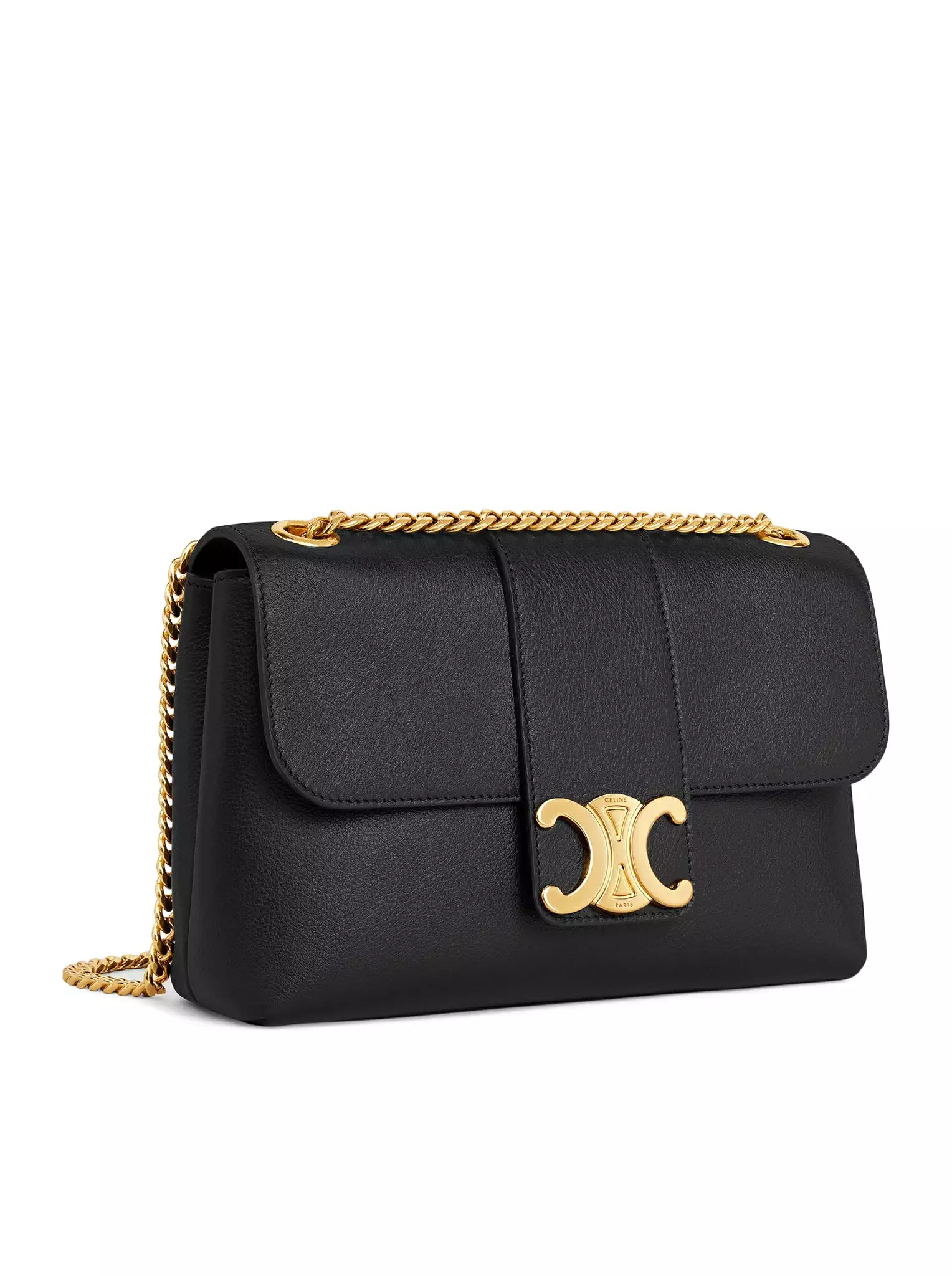 MEDIUM VICTOIRE BAG IN SOFT BLACK CALF LEATHER