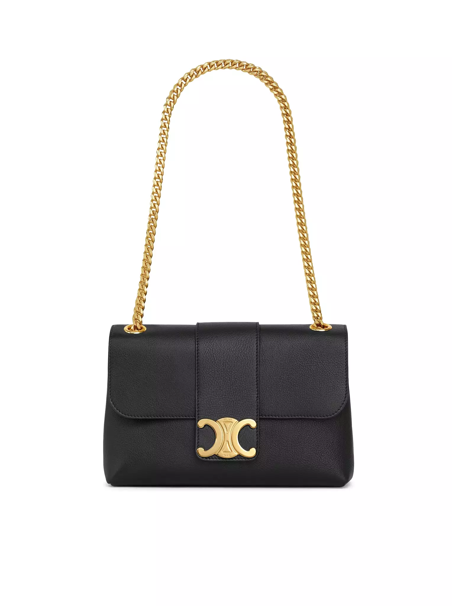 MEDIUM VICTOIRE BAG IN SOFT BLACK CALF LEATHER