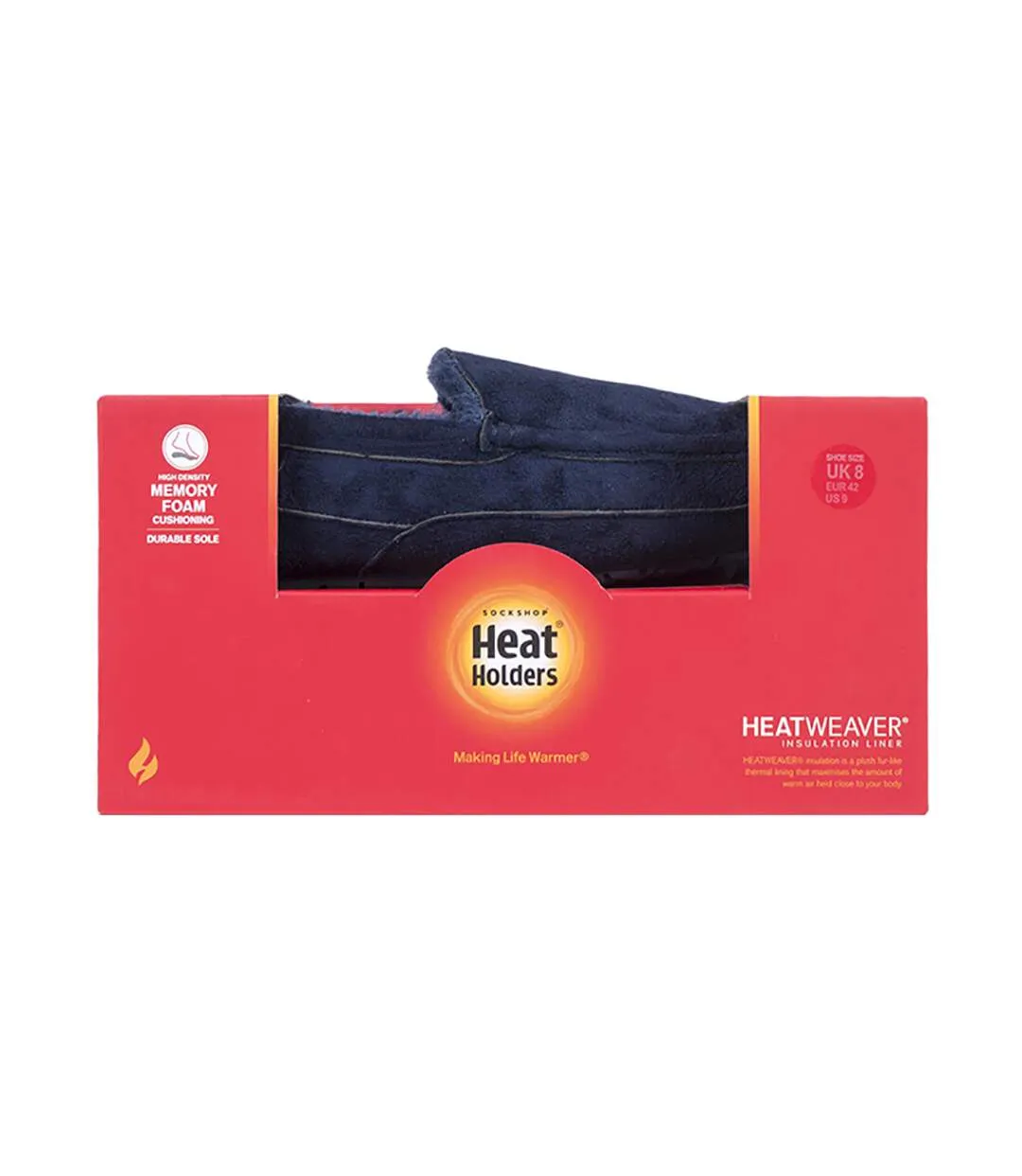 Mens Fleece Lined Slippers by Heat Holders