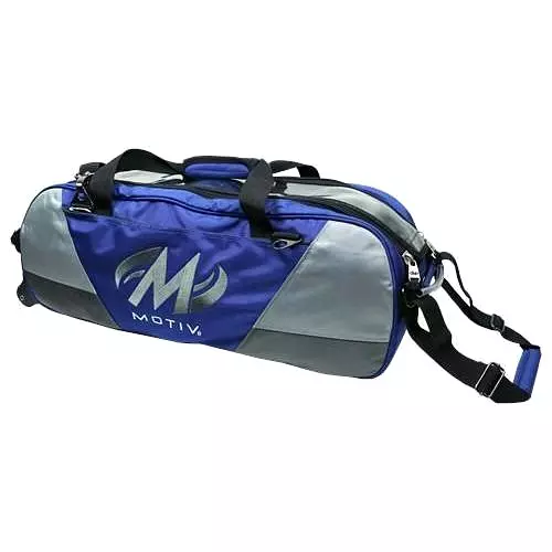 Motiv Ballistix Triple Tote Roller Bowling Bag Blue