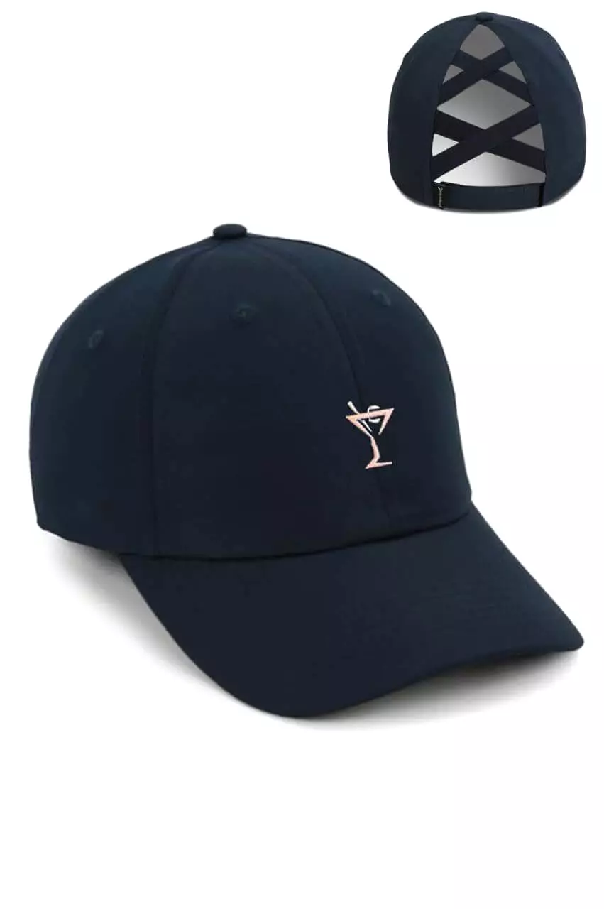 Navy Small Fit Ponytail Hat