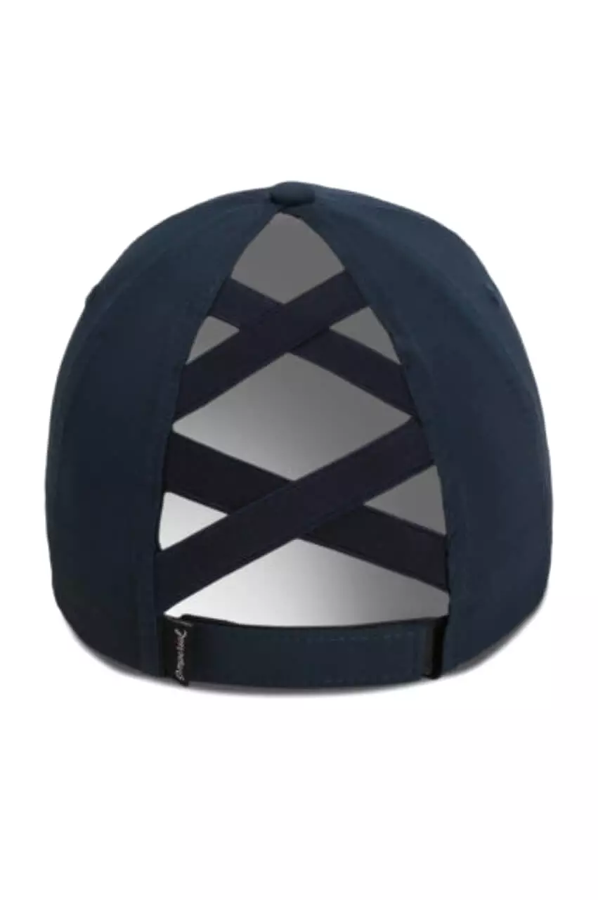 Navy Small Fit Ponytail Hat