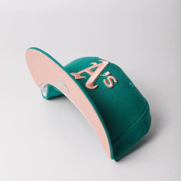 NEW ERA - Accessories - Oakland A's 1989 WS Custom Fitted - Green/Blush