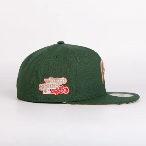 NEW ERA - Accessories - Philadephia Phillies 1980 WS Custom Fitted - Green/Camel