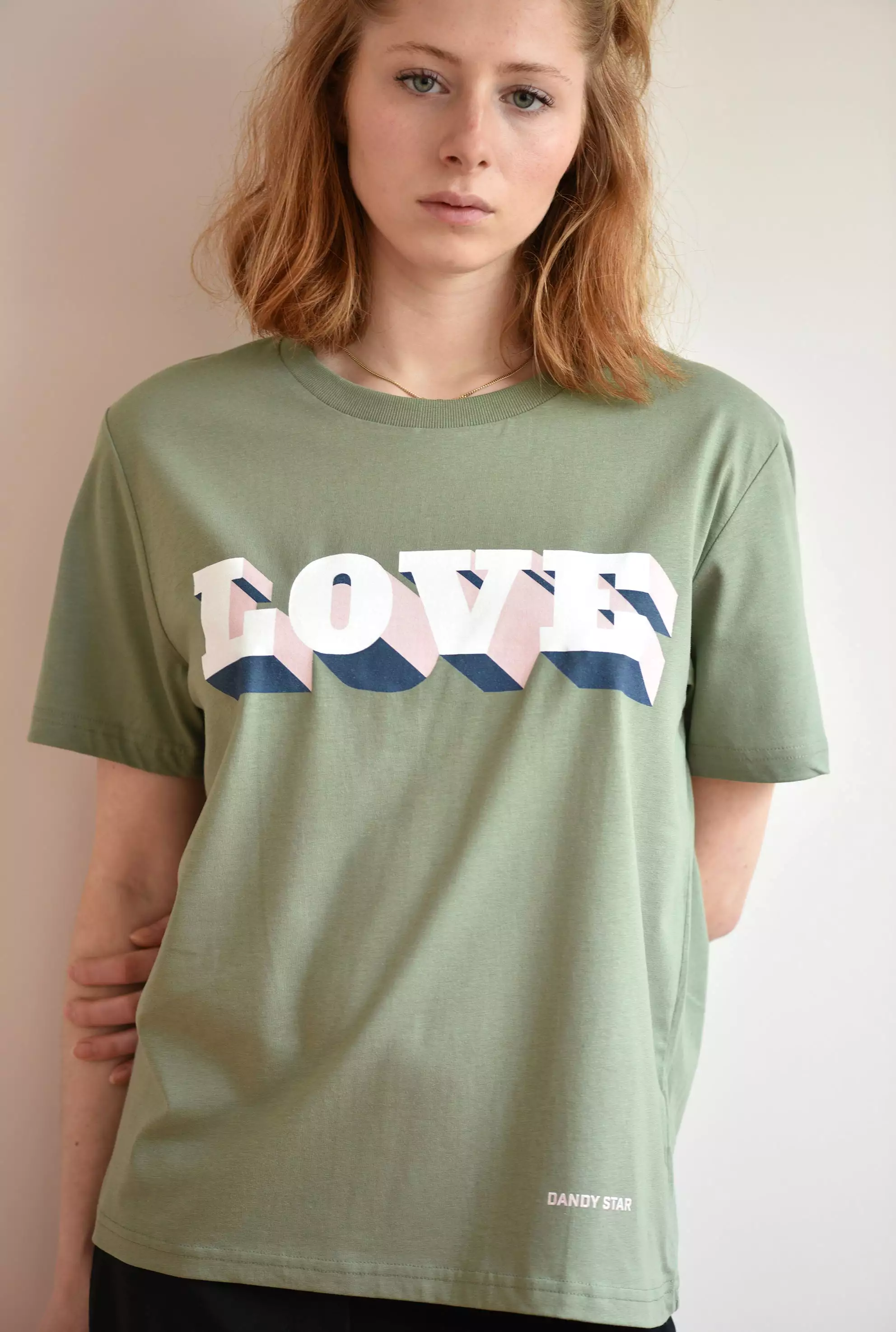 NEW LOVE SUN FADE GREEN T-SHIRT