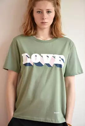 NEW LOVE SUN FADE GREEN T-SHIRT