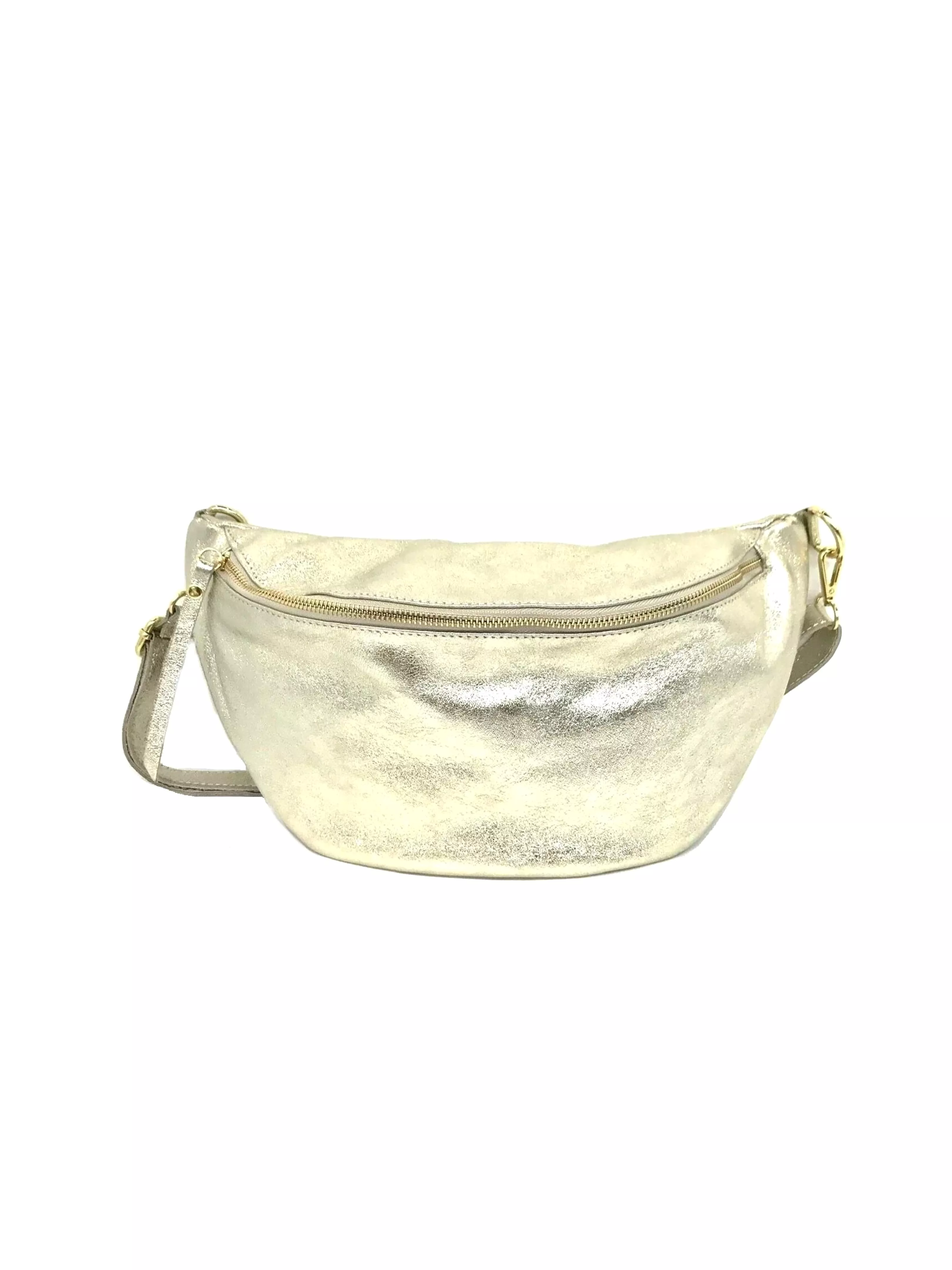 Nicoletta Leather Bag - Gold