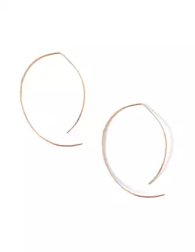 Oval Ear Hoops, 9k Rose Gold (pair)