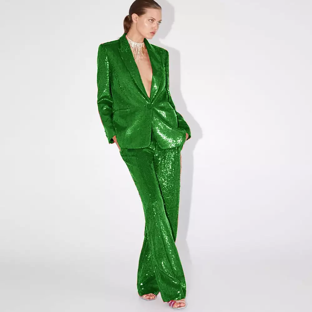 Party Jacket+Pants Women's Two-piece Suit luxury Sequins Birthday Party Prom Custom  Dresses Womens Clothing Short Sets