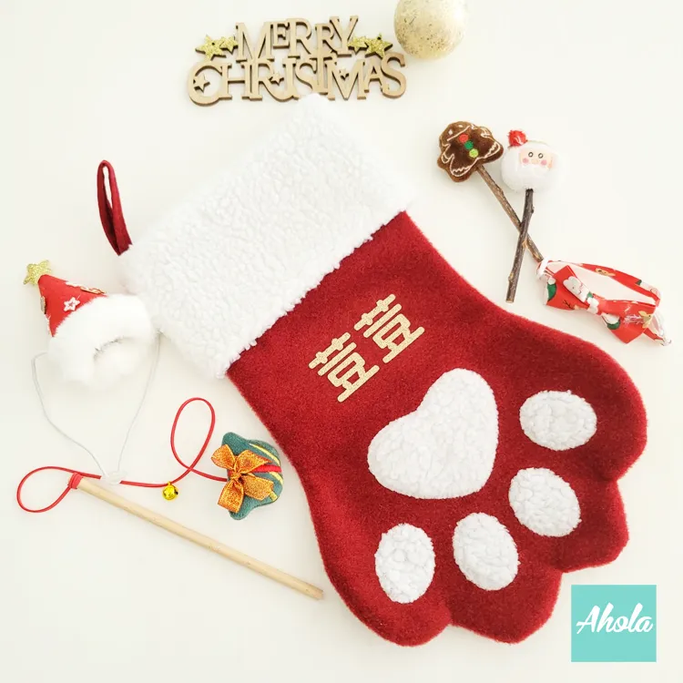 【Paws】Christmas Stocking with Accessories Set 貓爪聖誕襪玩具飾品套裝聖誕限定的客製聖誕襪 11/15截單，12月初到中寄出