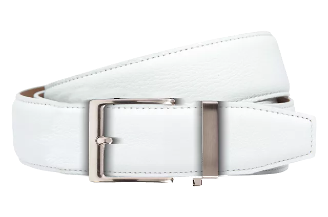 Pebble White, 40mm Strap, Dress Belt