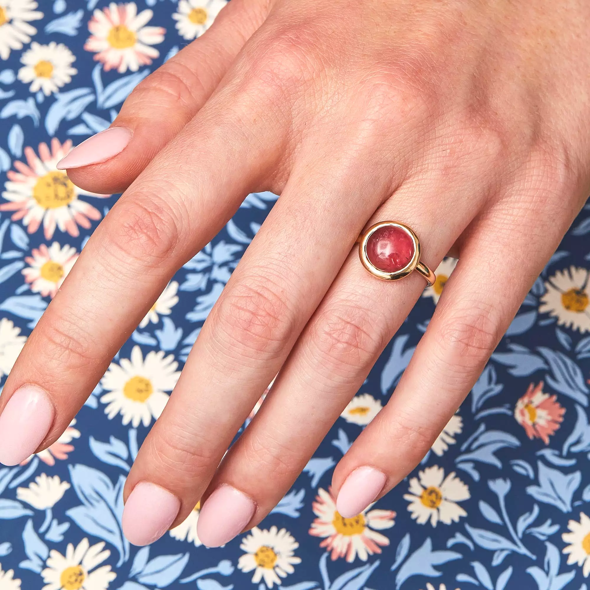 Pink City Cabochon Ring