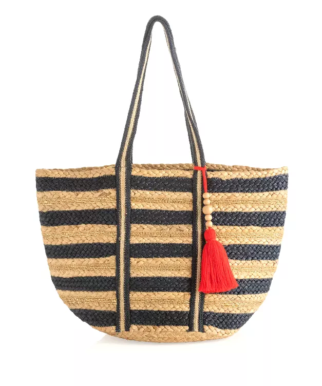 Port Jute Tote Bag - Blue