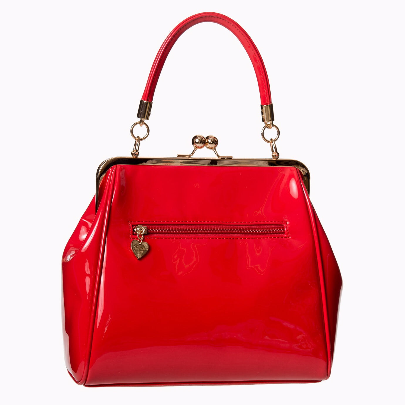 Red Retro Patent Handbag