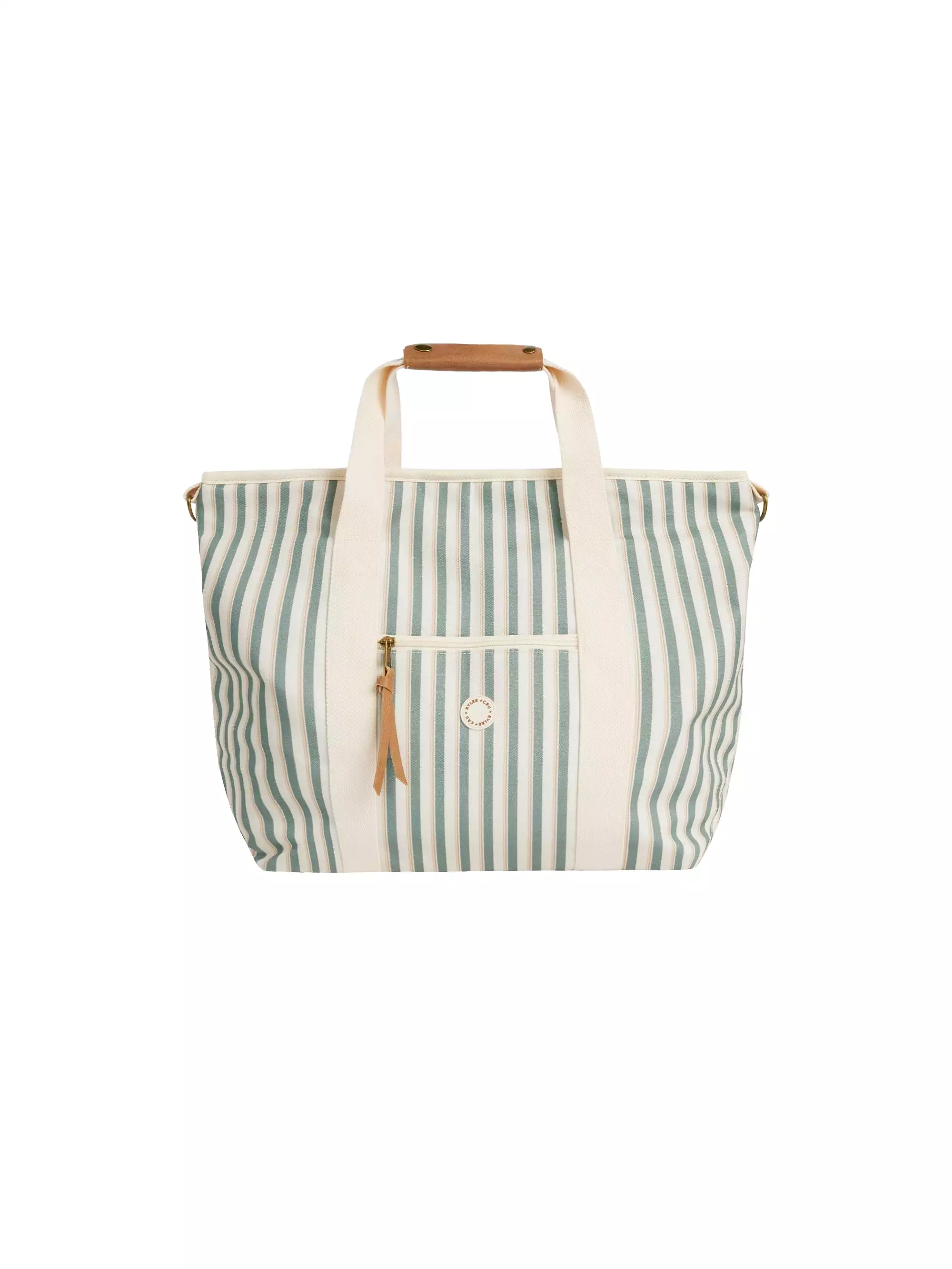 Rylee & Cru - Aqua Stripe Cooler Tote