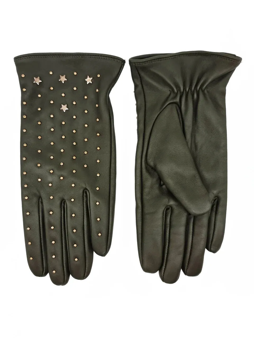 Sacs of Ashbourne   Nooki Tishan Khaki Leather Gloves