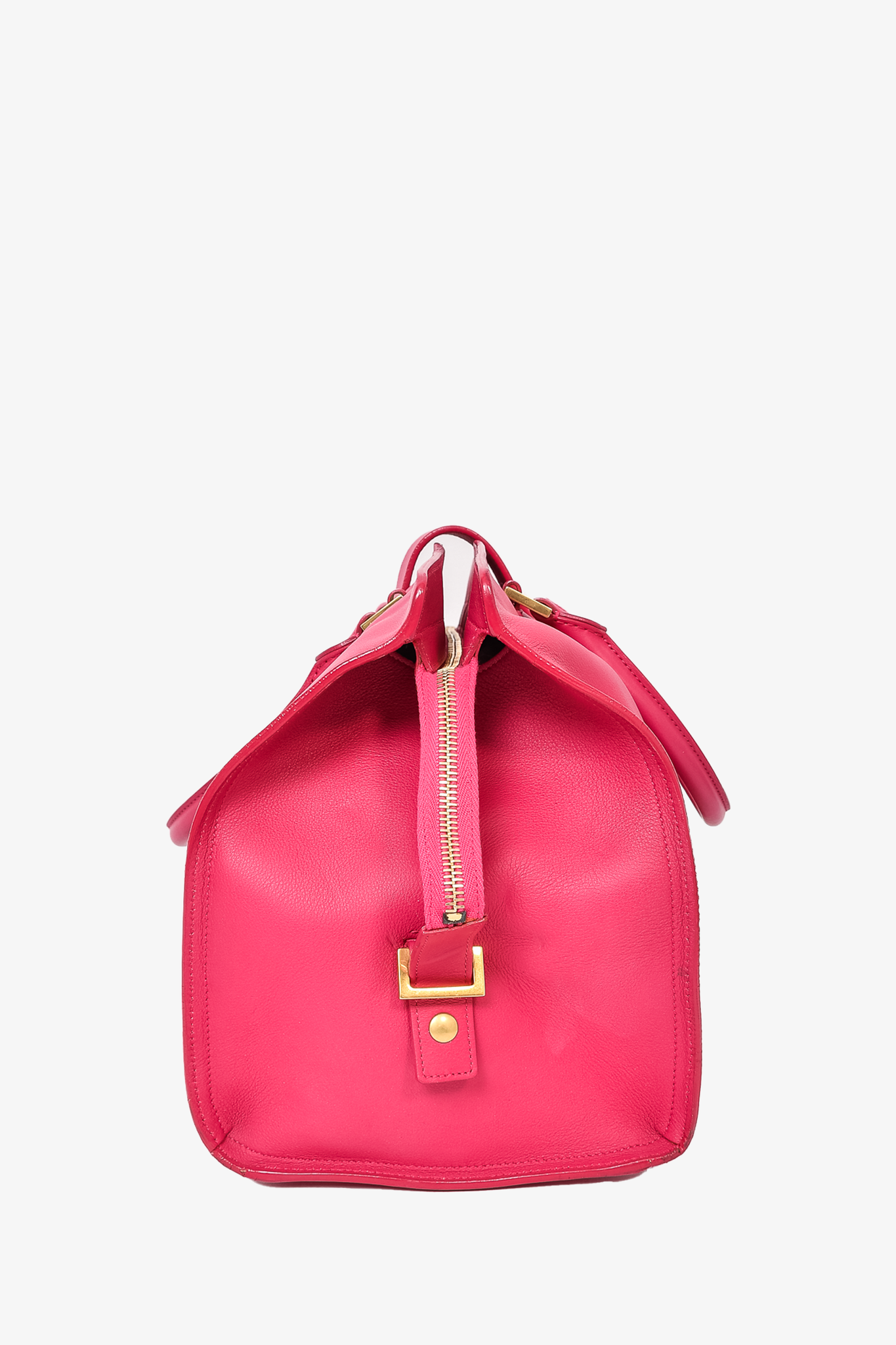 Saint Laurent Fucsia Leather 'Y' Cabas Medium Tote