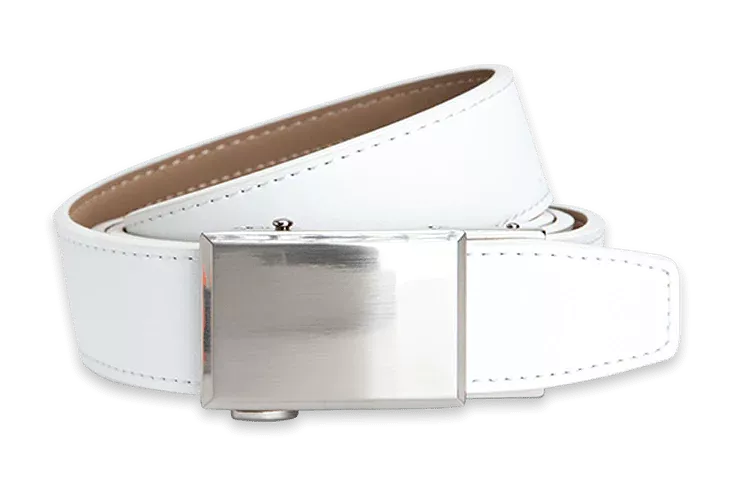 Shield V.3 White, 1 3/8 Strap, Dress Belt