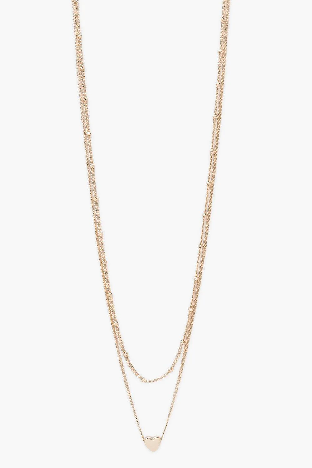 Simple Dainty Layering Heart Necklace