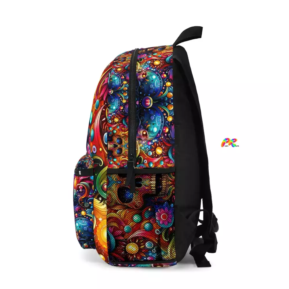 Skull Light Fantasia Rave Backpack