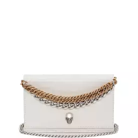 Skull Mini Bag 2 Chain Croc ,Soft Ivory