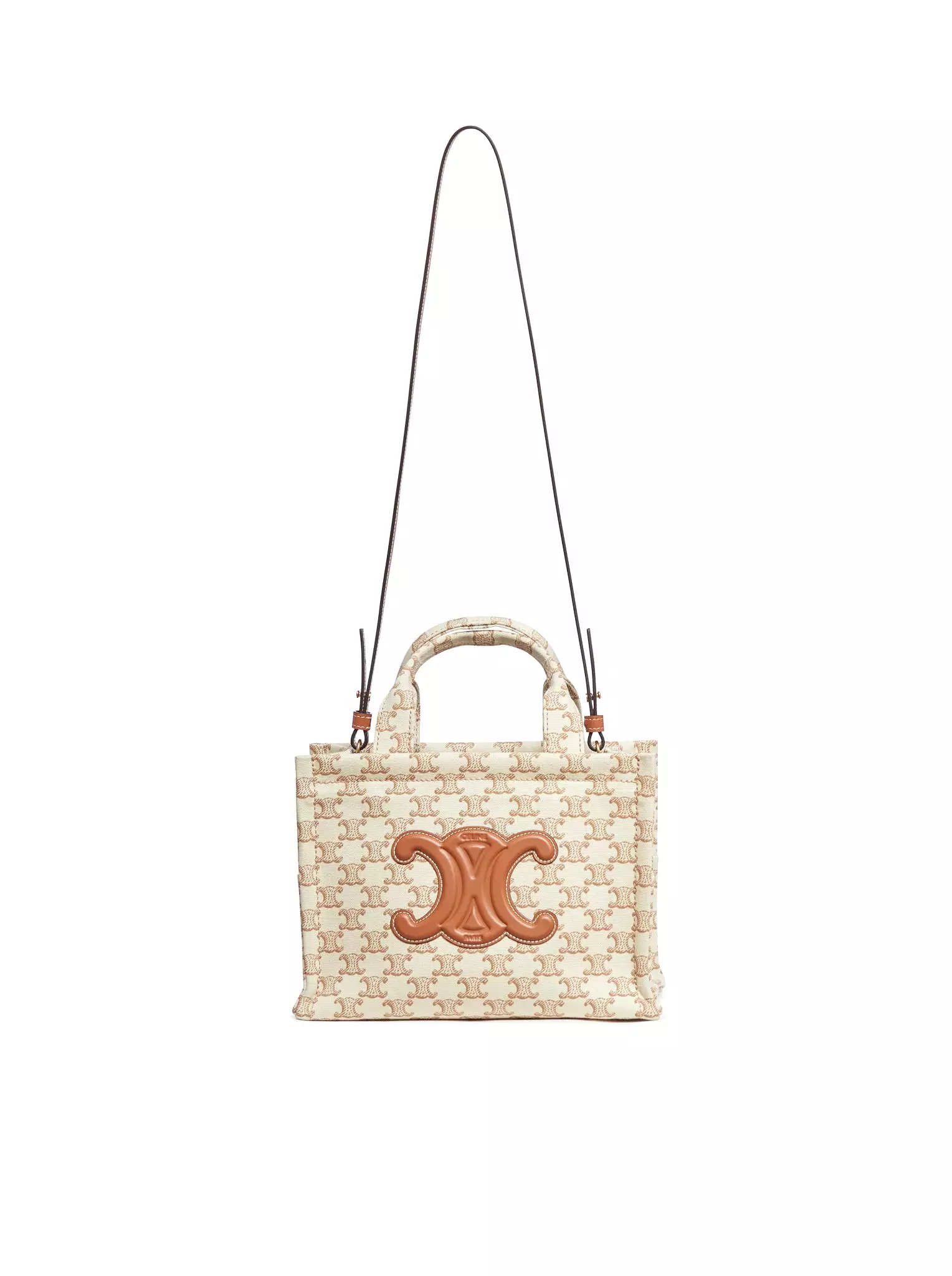 SMALL CABAS THAIS BAG IN ALL-OVER TRIOMPHE FABRIC