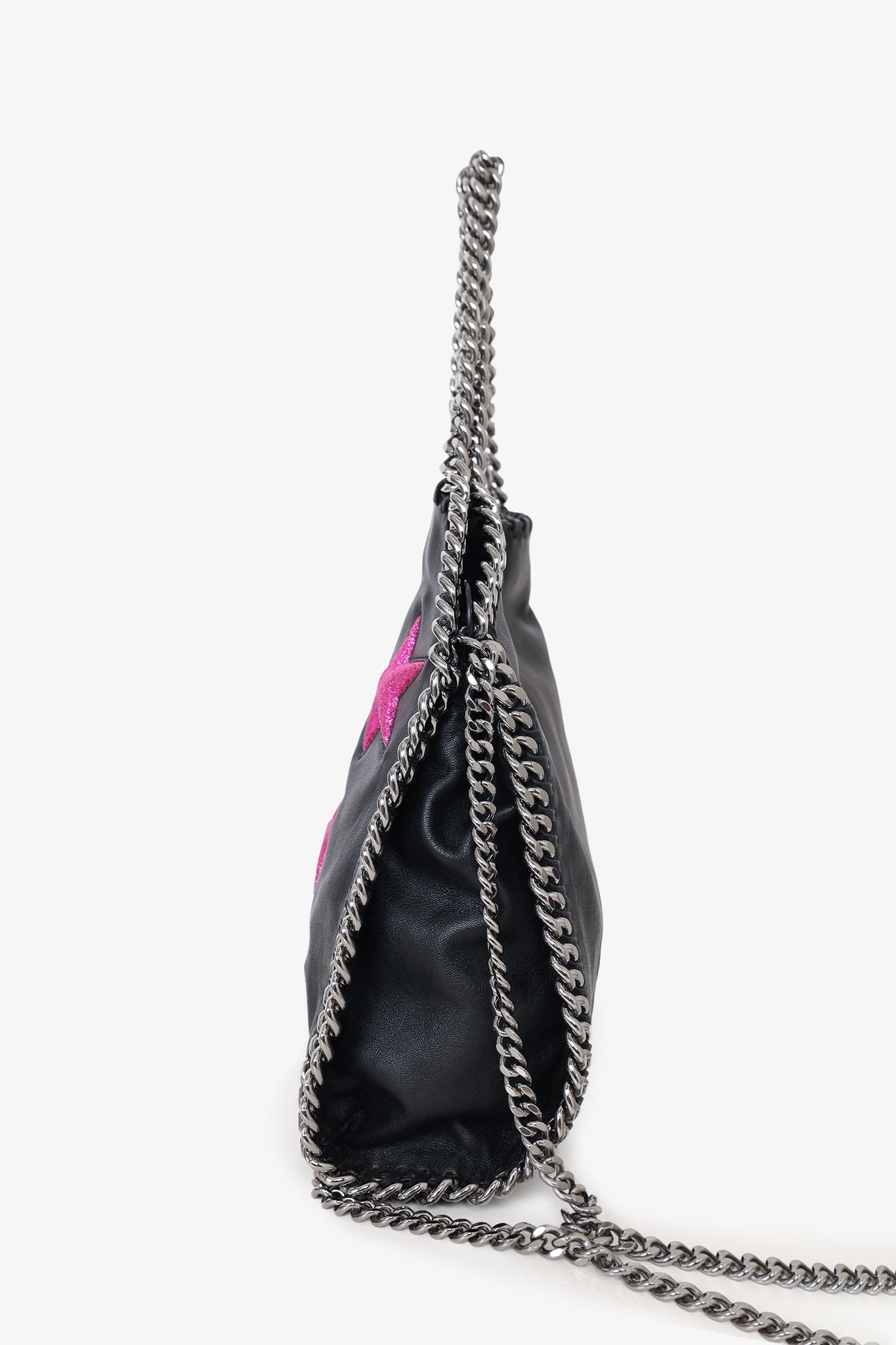 Stella McCartney Black/Pink Leather Mini Falabella Star Tote