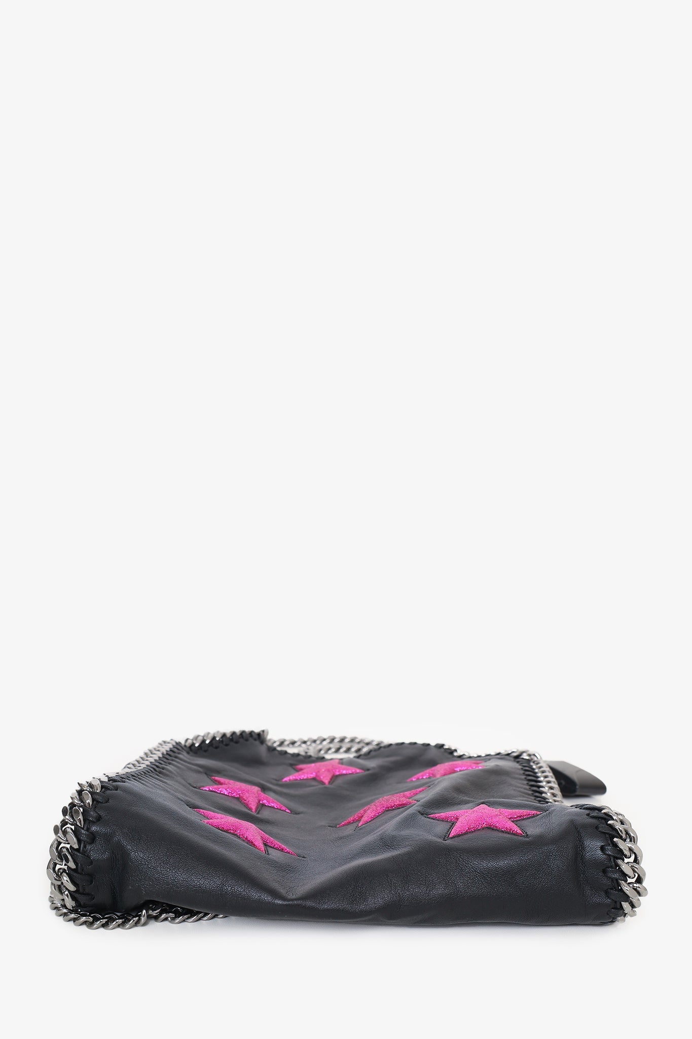 Stella McCartney Black/Pink Leather Mini Falabella Star Tote