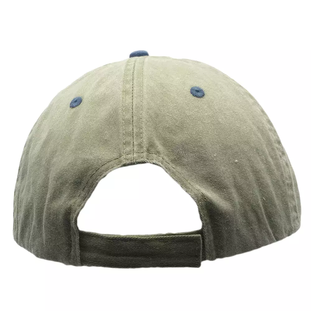 Stone with Blue Weathered - Unstructured Baseball Cap