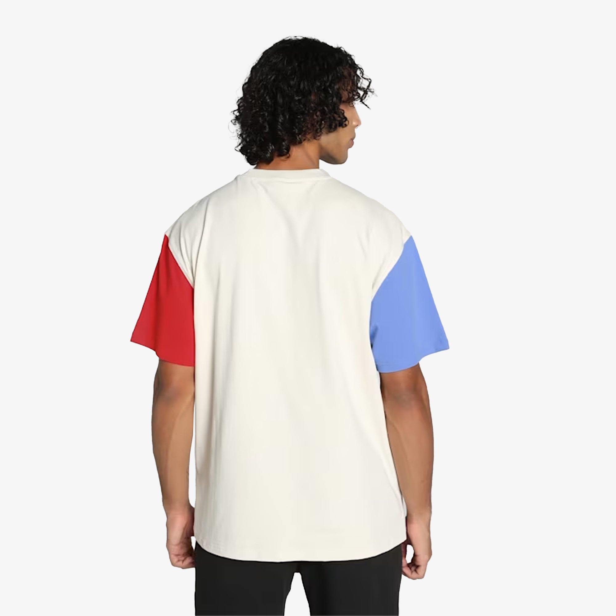 SUN BALL BASKETBALL T-SHIRT 'ALPINE SNOW/RED/BLUE'