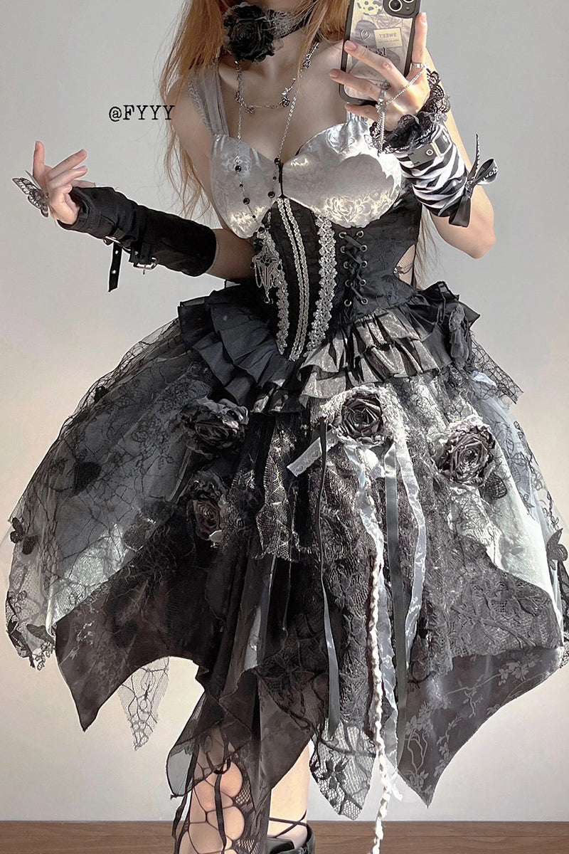 Sweet Corpse Bride Perfect Inspired Lolita Dress ON817