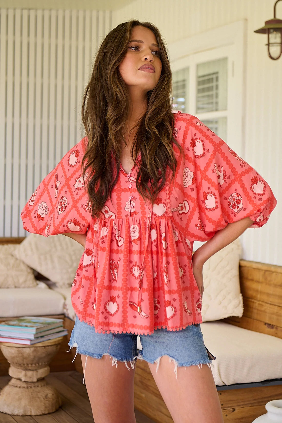 Temple Blouse Top - Zamora Collection