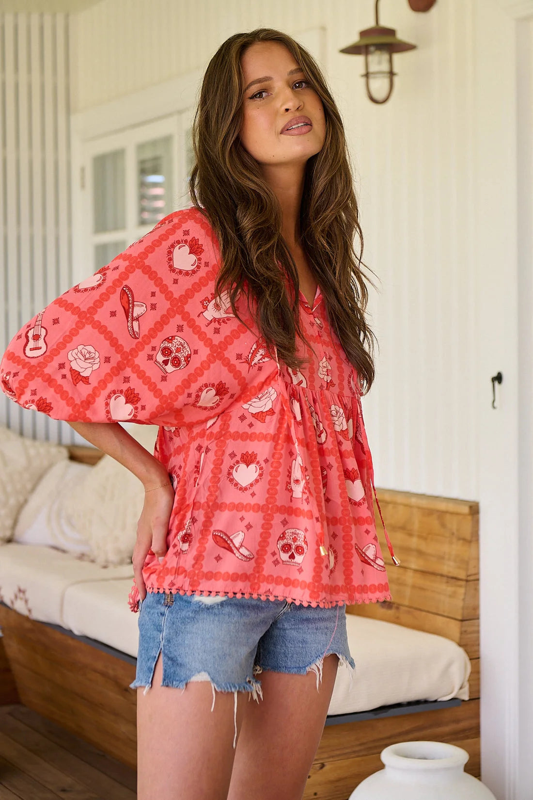 Temple Blouse Top - Zamora Collection