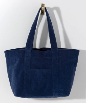 Terry Cloth Tote Bag - Navy