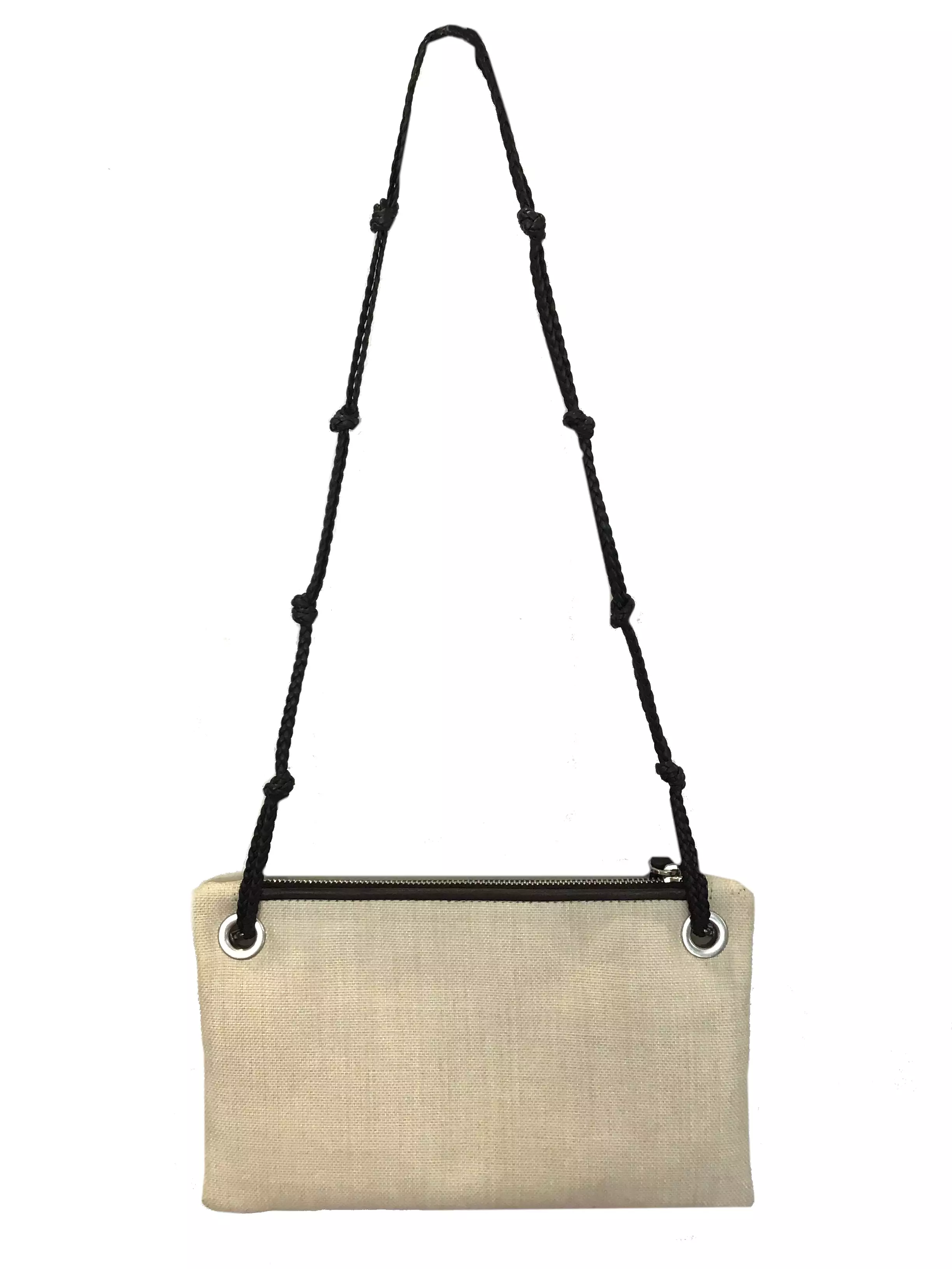 The Row Mini Coated Canvas Shoulder Bag with knotted leather removable strap