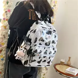 ULZZANG INS CUTE COW PATTERN BACKPACK BY70128