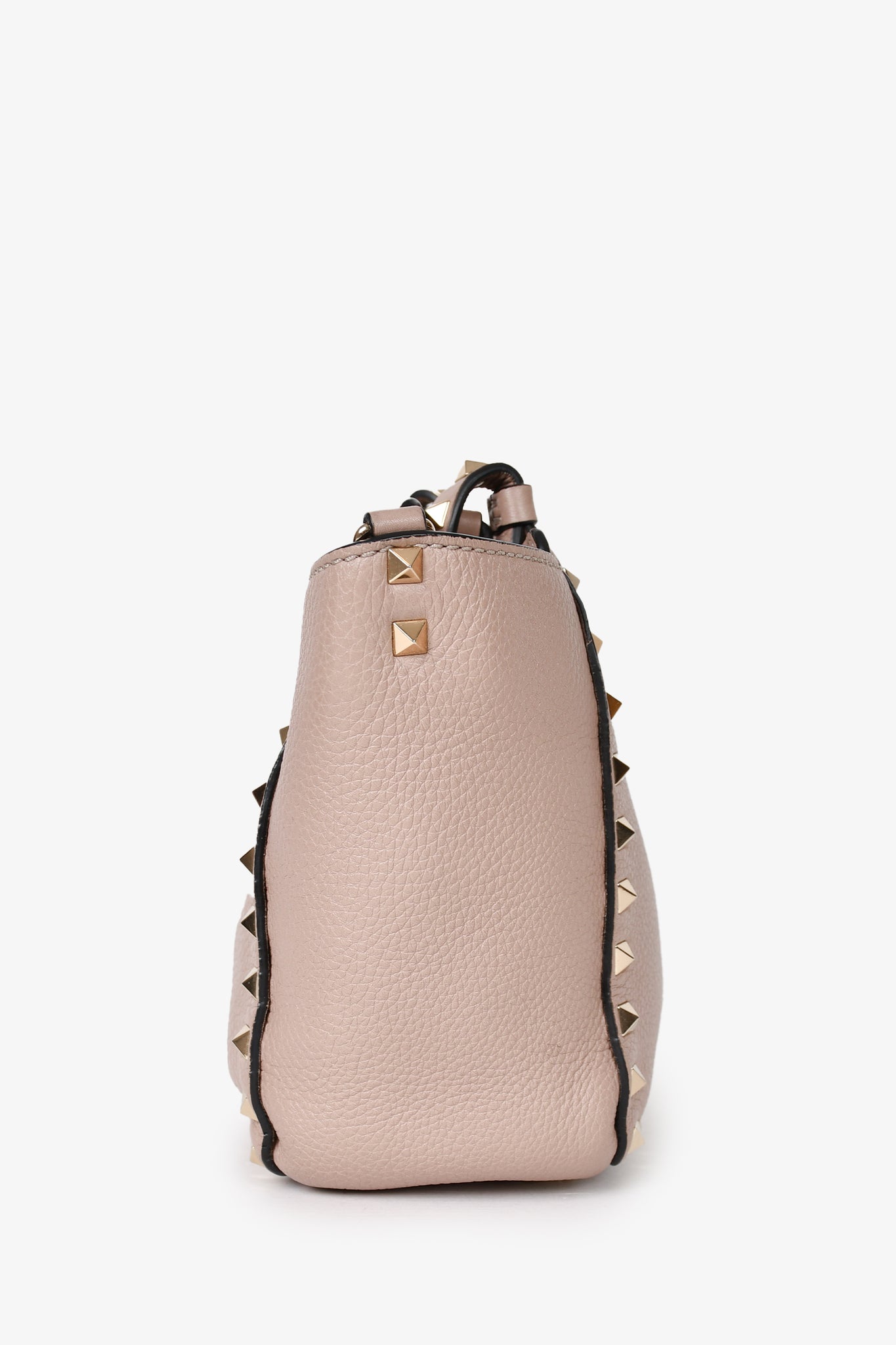 Valentino Pink Leather Mini Rockstud Tote with Strap