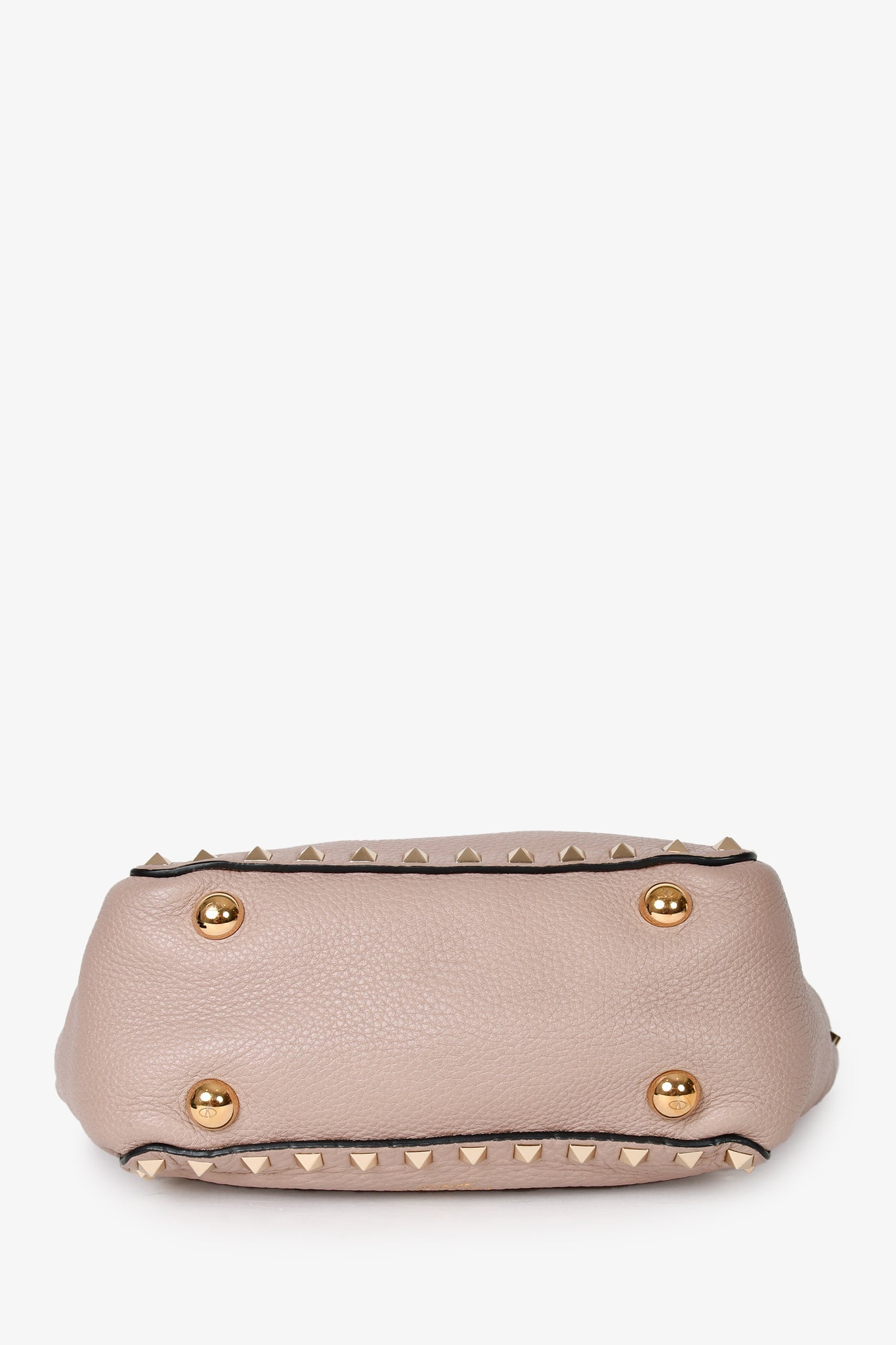 Valentino Pink Leather Mini Rockstud Tote with Strap