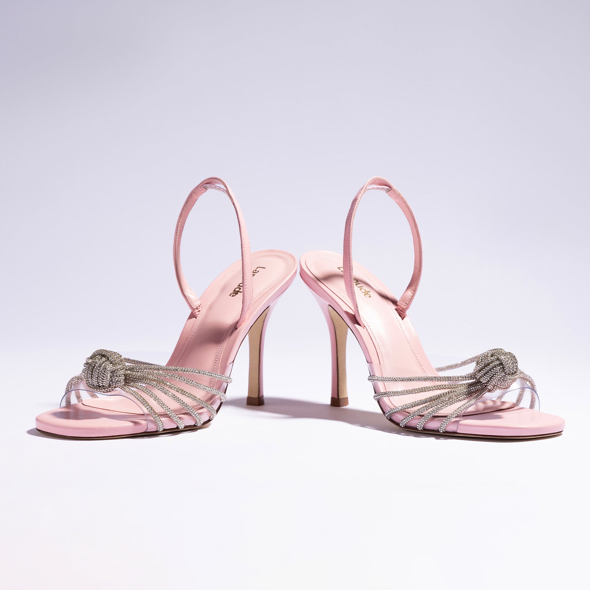 Valerie Crystal Slingback Sandal In Tulip Leather