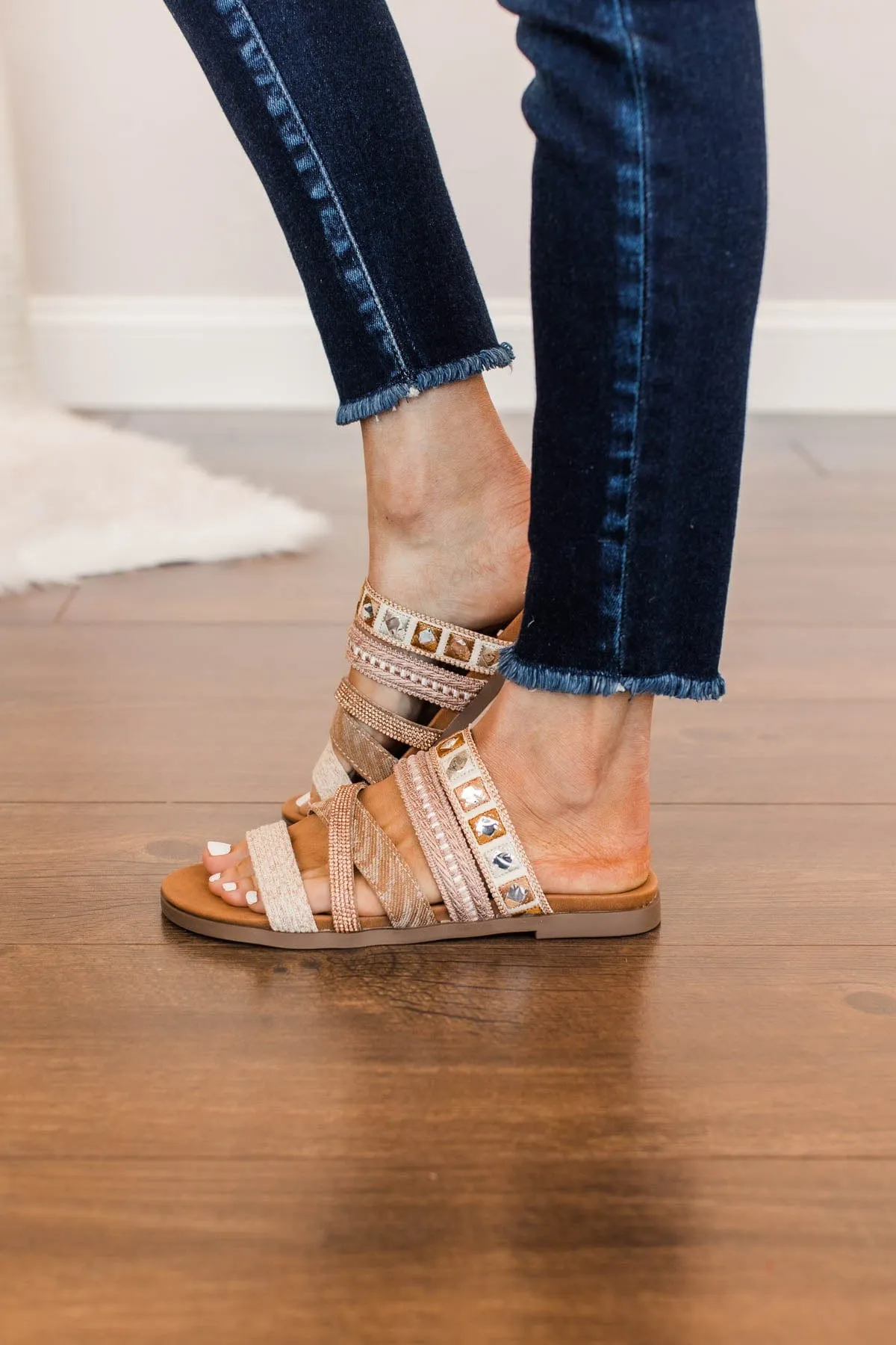 Very G Nessa Sandals- Rose Gold