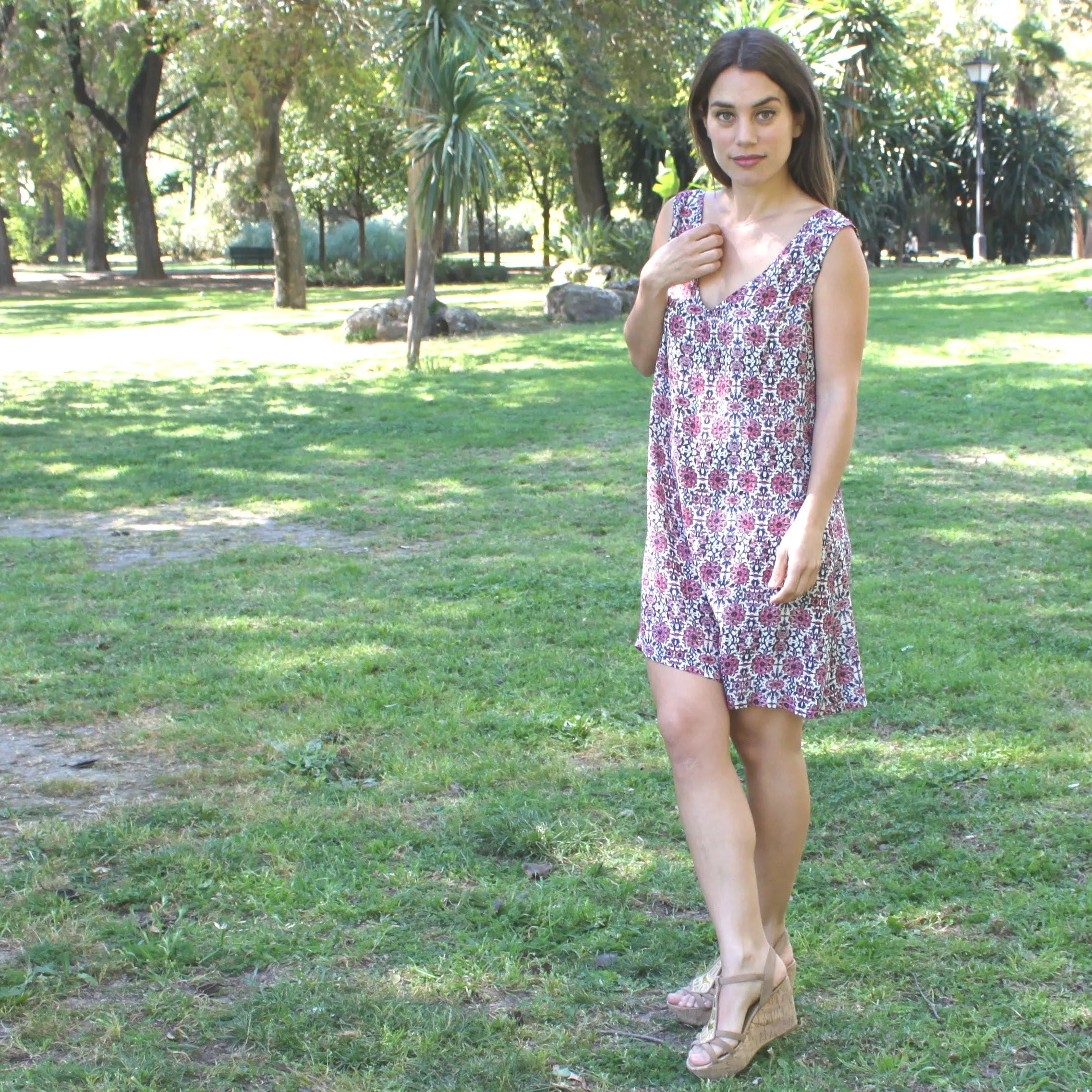 Vestido fluido · Estampado Córdoba (S/M)