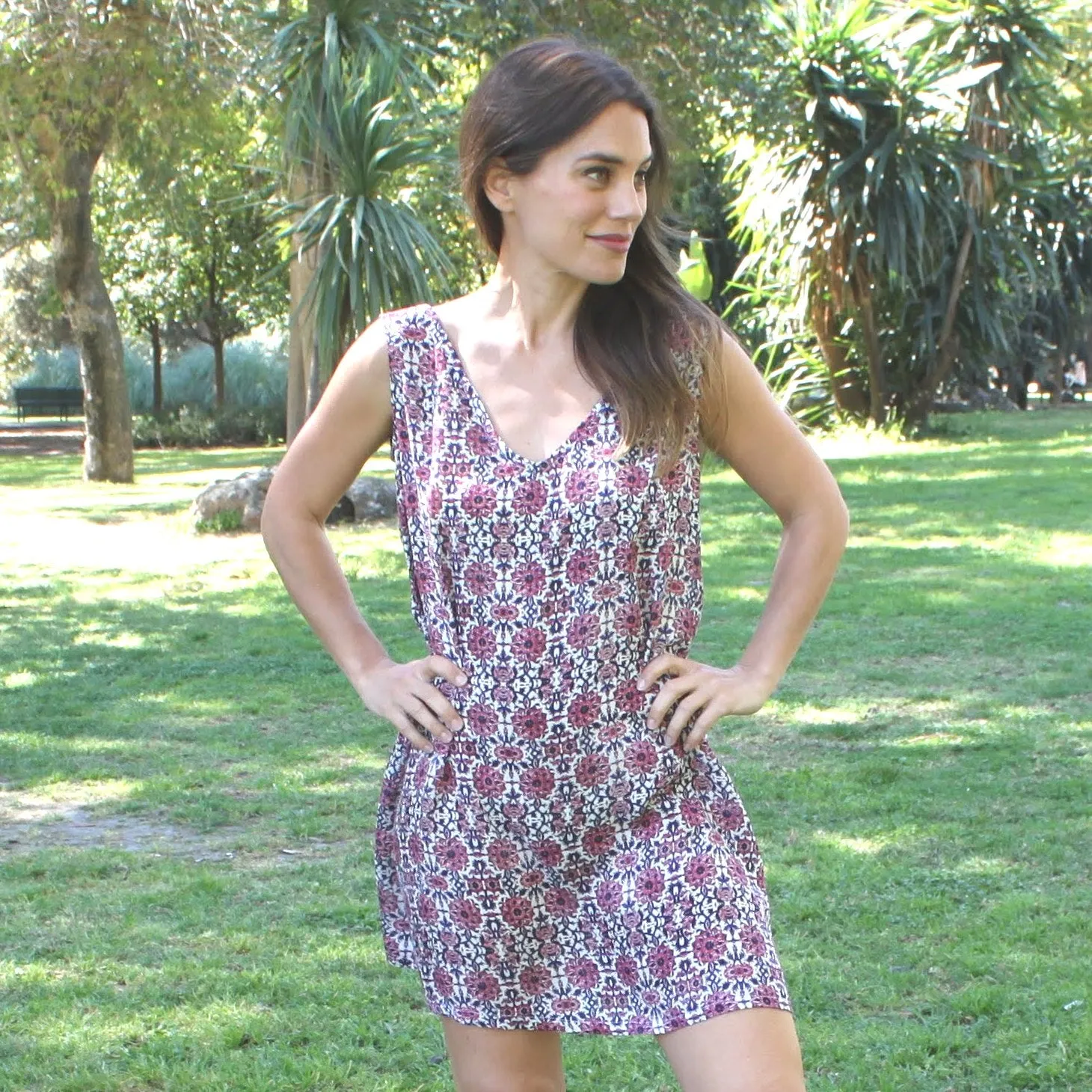 Vestido fluido · Estampado Córdoba (S/M)