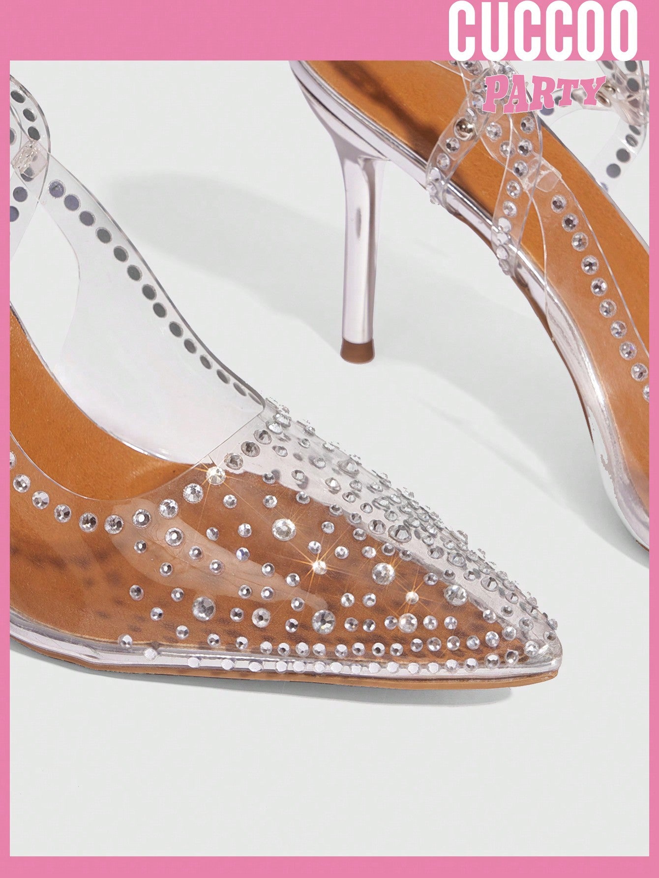 Woman Shoes Woman Shoes Fashionable & Sexy Rhinestone Decor Transparent Crystal Pointed Toe Flat Shoes Wedding Shoes For Spring 