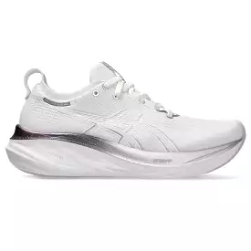 Women's ASICS GEL-Nimbus 26 Platinum, Real White/Pure Silver, 5.5 B