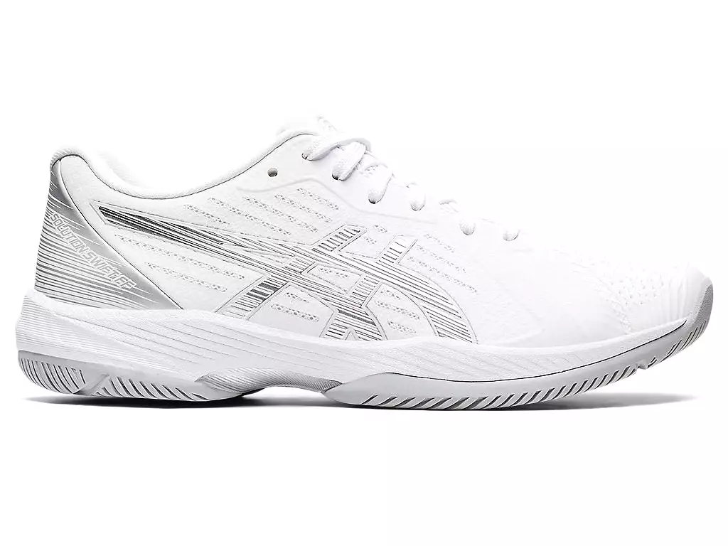 Women's Asics Solution Swift FlyteFoam, White/Pure Silver, 10.5 B Medium